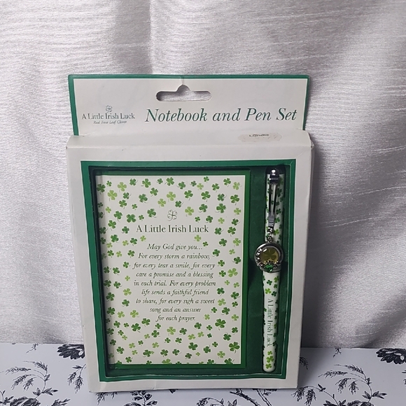 A little Irish luck Other - Green Notebook and‎ Pen Set